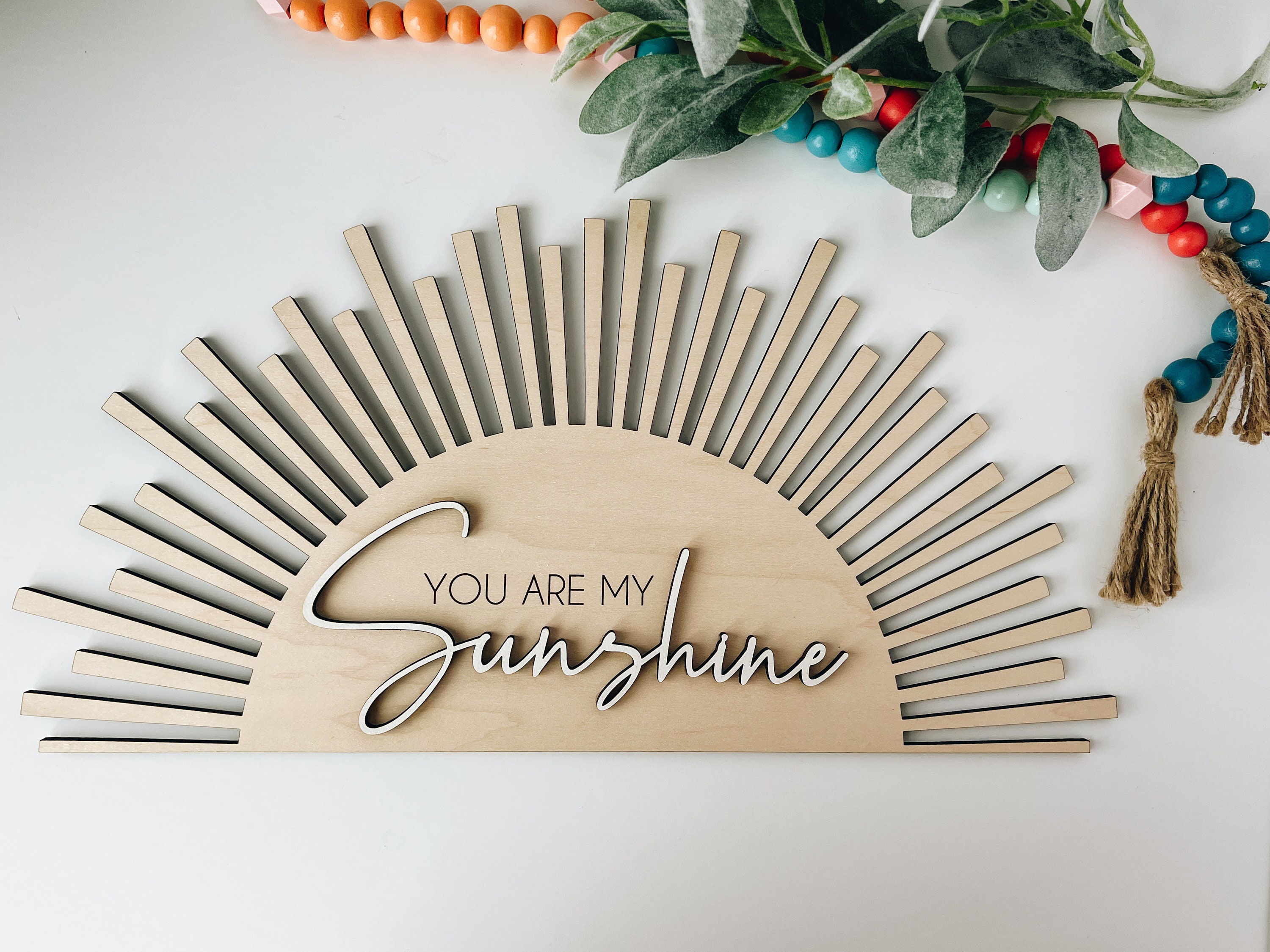 You Are My Sunshine Wall Art, Nursery Shelf Decor, Boho Nursery Decor
