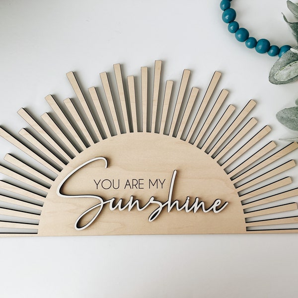 you are my sunshine wall art, nursery shelf decor, boho nursery decor, you are my sunshine decor, sunshine baby shower, gift for baby