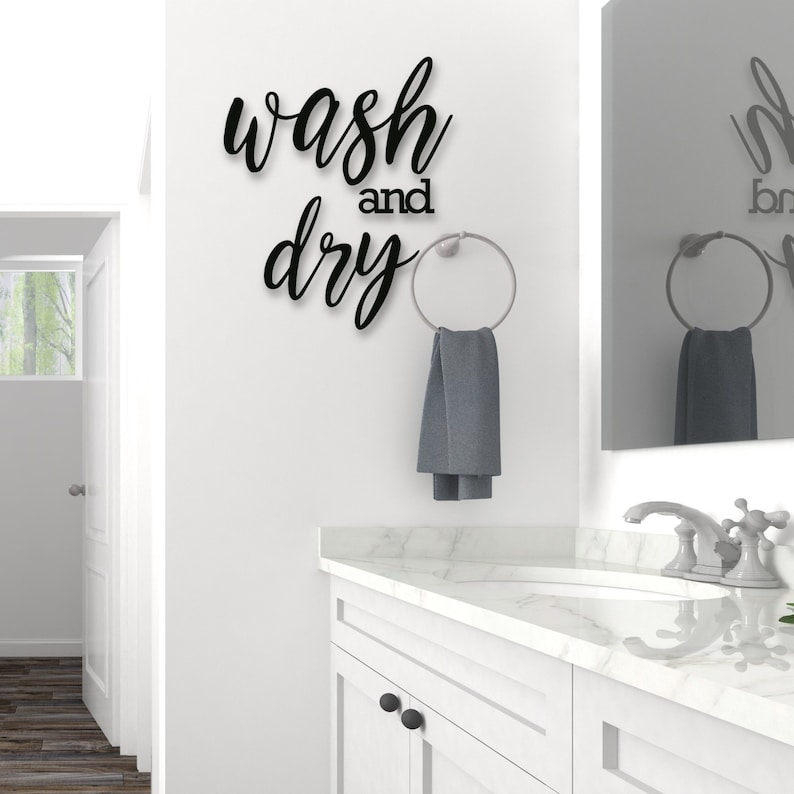 Wash and Dry Laundry Room Sign: 3D Wood Cutout Letters - Etsy