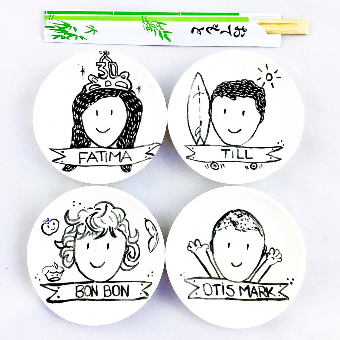 personalized sushi set