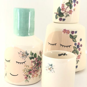 Ceramic Water Jug Personalised Water Bottle Water Pitcher Ceramics and Pottery image 5