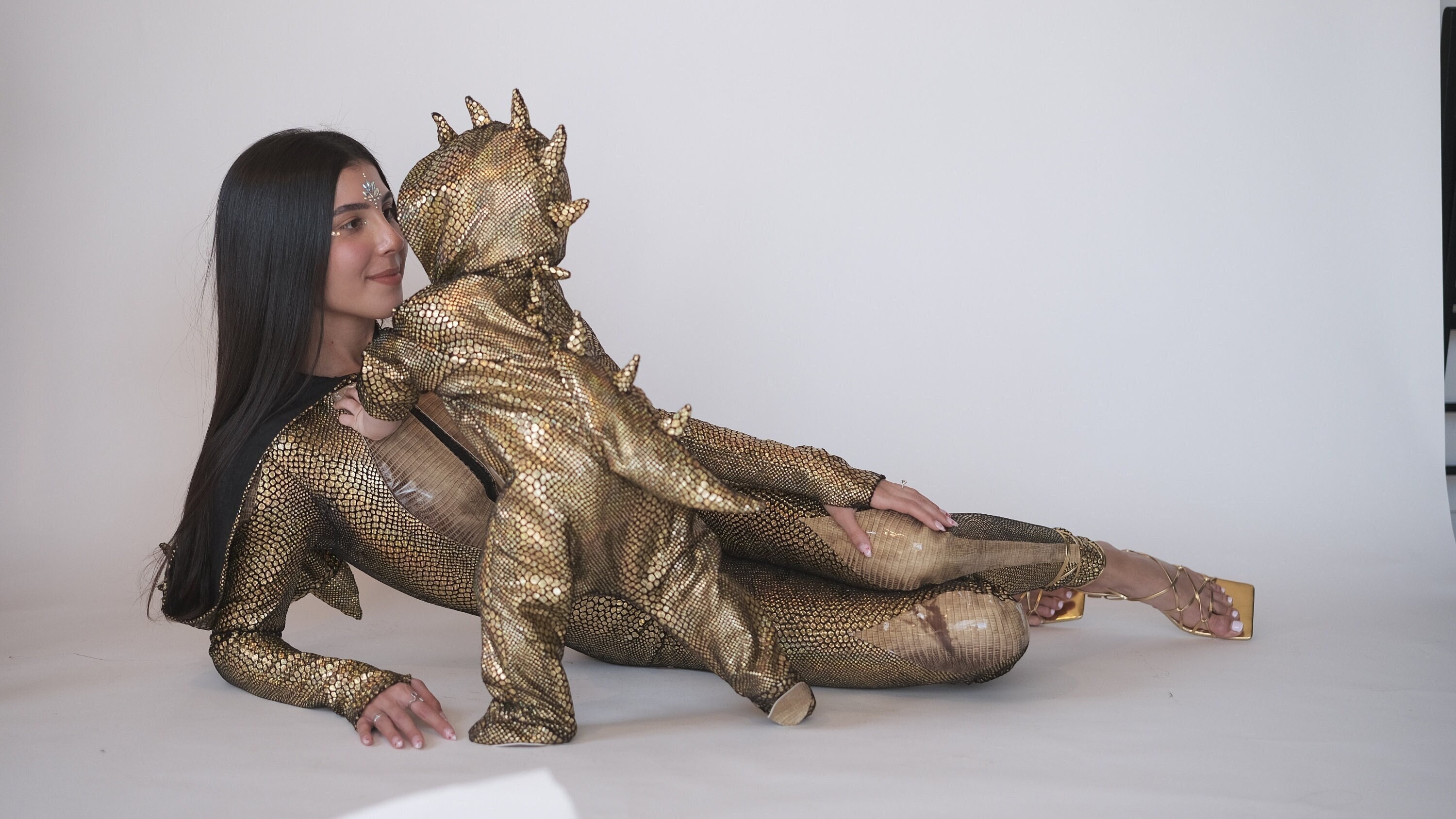 Sexy Red Gold Dragon Rave Costume, Mushu Dragon Mulan, Women's Halloween  Costume, Dance Costume, Rave Outfit, Animal Theme, Festival Outfit 
