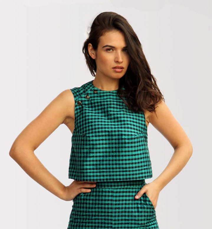 Jacquard Crop Top - Etsy