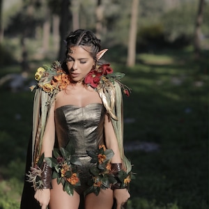 Fairy Woodland Women Costume-Forest Elven Fairy Dress-Designer Mother-Daughter Elven Dress- Flower Princess Costume-Women Elven costume