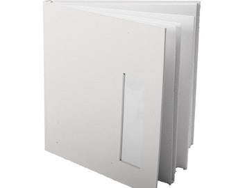 Photo Booth Album, slide in pages for 2x6 inch pictures, White Photo booth album white pages photo booth scrapbook
