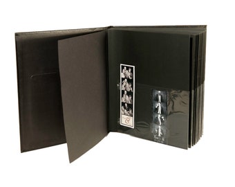 Photo Booth Album, slide in pages for 2x6 inch pictures, Black Photo booth album black pages