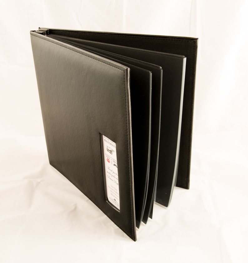 Photo Booth Scrapbook 12x12 Black leather Photo Booth album Etsy