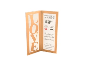 Photo Booth Frame, 2x6, Love photo booth frame with photo booth insert Gold