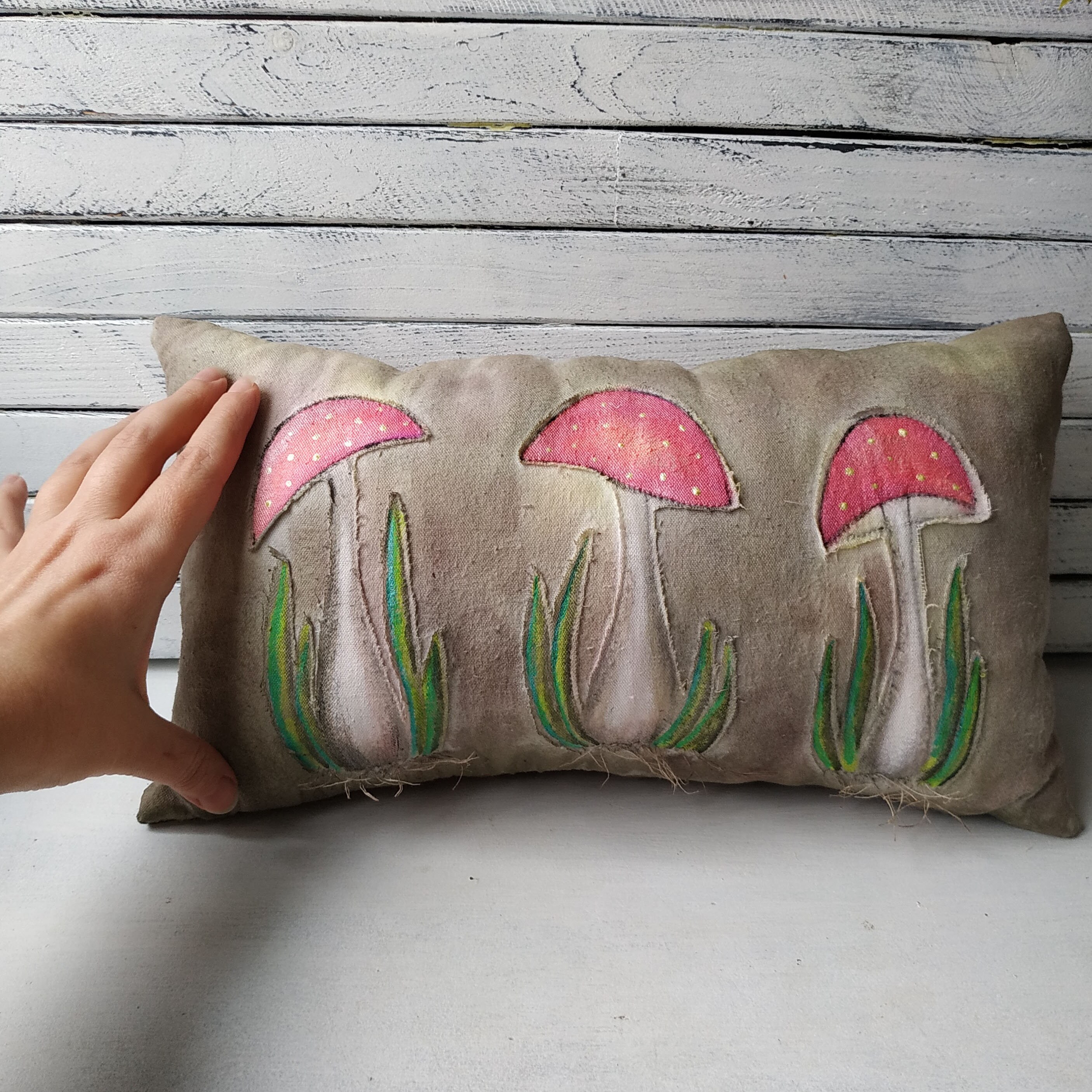 Mushroom pillow Cottagecore decor Throw pillow Mushroom Etsy
