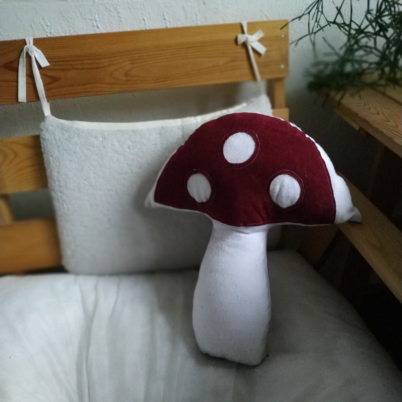 Mushroom pillow Cottagecore decor Throw pillow Mushroom Etsy