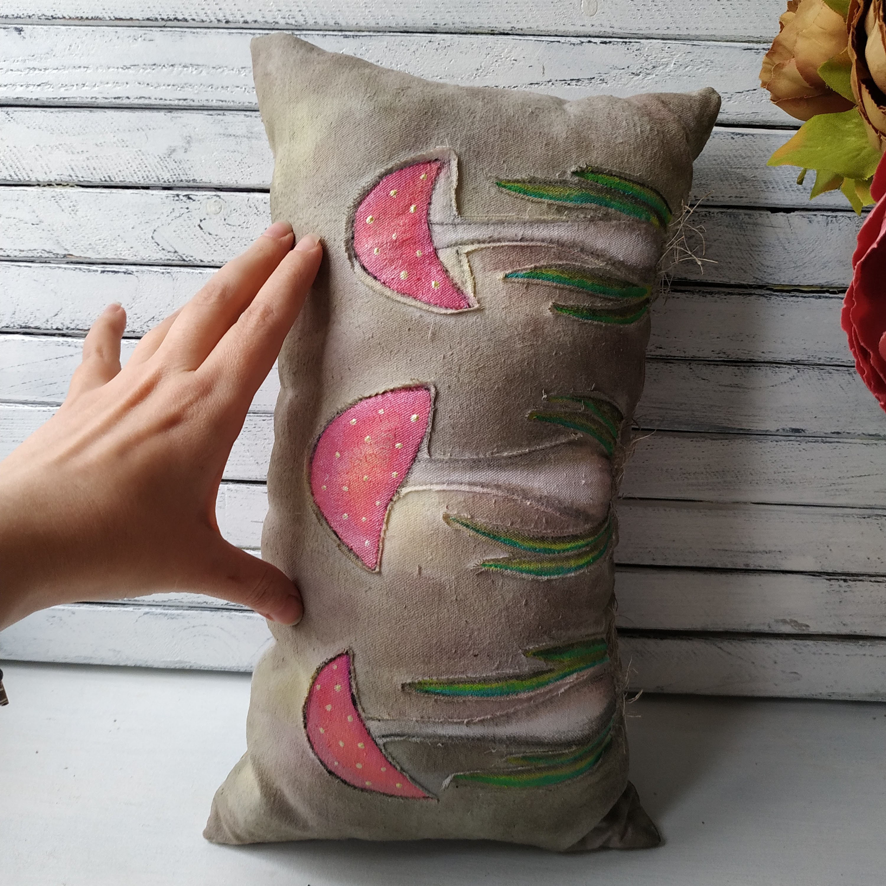 Mushroom pillow Cottagecore decor Throw pillow Mushroom Etsy