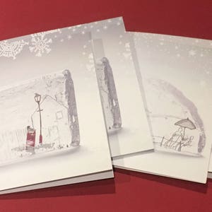 Kerstkaarten - pack van 4 (2 per stuk van 2 ontwerpen