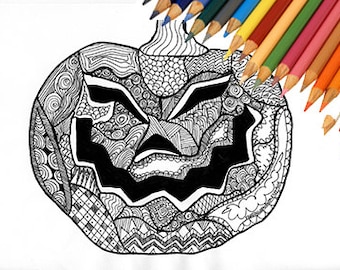 Last minute halloween pumpkin halloween zentangle halloween coloring page coloring page download halloween party halloween jack o lantern