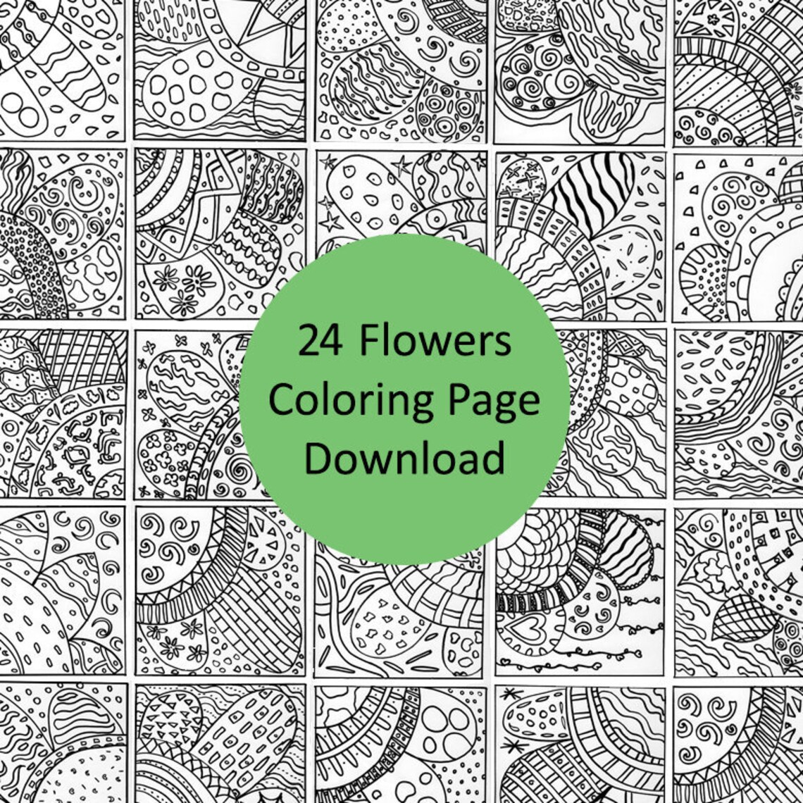 Sep 24 Malvorlagen Drucken Kunst abstrakt blumen Zentangle