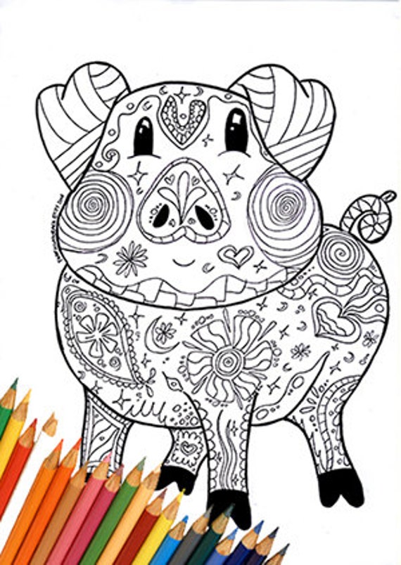 Dla Dzieci Do Druku Zentangle Mandala Doodle Art Therapy Etsy