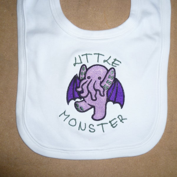 Cute Cthulhu Babies Bib, Kawaii Cthulhu, Chibi Bib, Chibi Cthulhu, Monster Cute Kraken, Lovecraft Kawaii Cthulhu Baby gift, baby shower