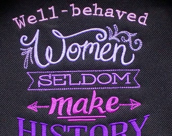 Women in History Sweater, Embroidered sweater, Premium weight Unisex History Sweatshirt, Women in HIstory slogan Embroidered