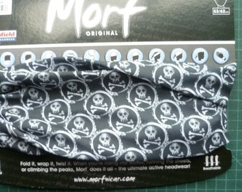 ADULT Skull Scarf, Face cover, Pirate face mask, Pirate Neckerchief, skull and crossbones morf scarf, yoga tube, skull bandana