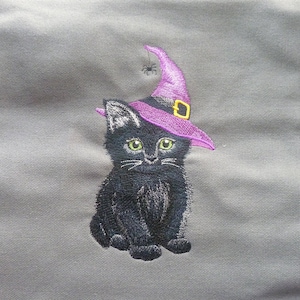 Magical Kitten Bag, Cotton Canvas Messenger Bag, Kitten Messenger Bag, 100% cotton, Crossbody Bag, Witch bag, Cat Bag, Wizard Bag