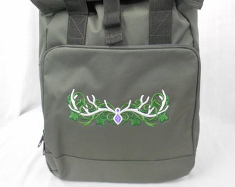 Elven Crest Roll-Top Rucksack, Elven Backpack