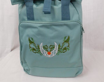 Elven moon Roll-Top Rucksack, Fantasy Backpack