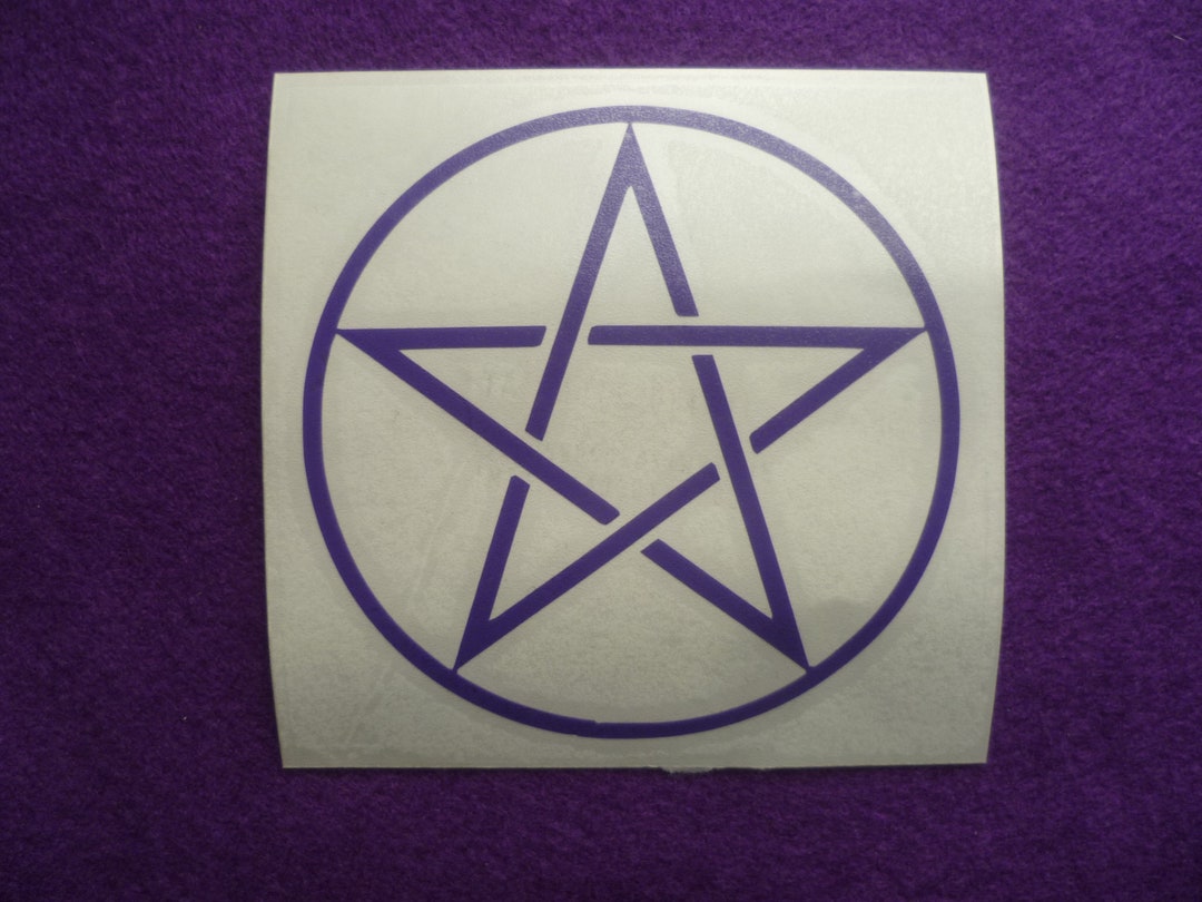 Pentacle Sticker, Pentagram Sticker, Pentacle Car Sticker, Pagan Wiccan ...