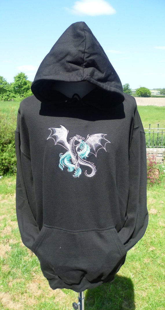 Dragon embroidered shop hoodie