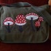 Mushroom Bag, Toadstool Bag, Embroidered Morel Bag, Fly Agaric, Magic Mushrooms, Foraging Bag, cotton canvas bag 