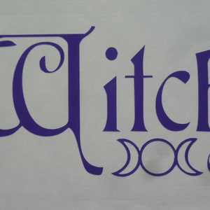 Witch Sticker, Witch car sticker, Witch decal, Car Graphic, Goddess symbol, triple moon