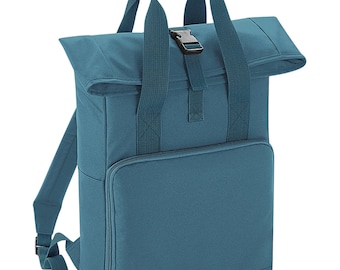 Herbst Fuchs Roll-Top Rucksack, Rucksack, bestickter Fuchs