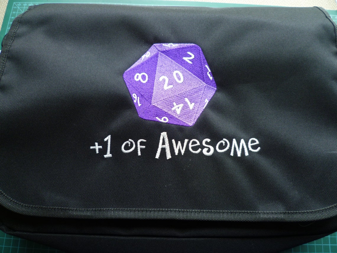 D20 Gamer Bag Dnd Bag Tabletop Gamer Bag Embroidered Etsy