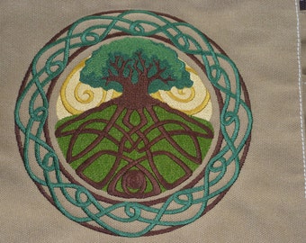 Tree of Life Bag, Yggdrasil Bag, Premium Cotton Canvas messenger Bag, Tree Bag, World Tree Crossbody Bag