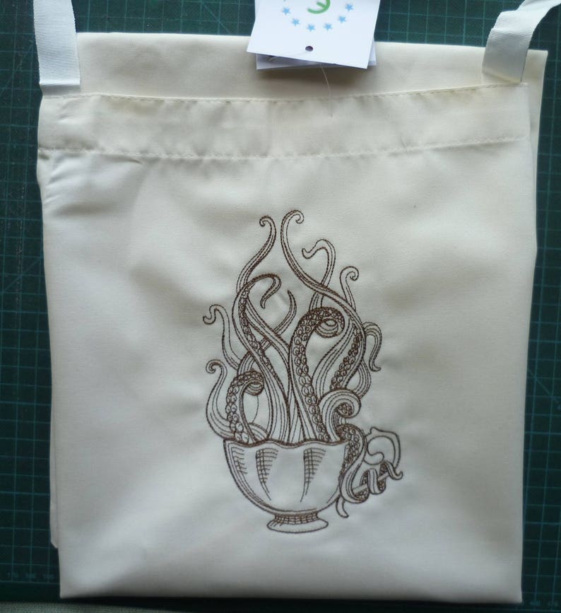 1920/'s horror Cthulhu Apron Tentacles in a cup Octopus Apron Kraken Apron teacup apron Storm in teacup Lovecraftian Apron HP Lovecraft
