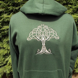 Tree of Life Hoodie, Yggdrasil Hoodie, World Tree Hoodie, Embroidered Hoodie, Heavy Hoodie XS - 5XL
