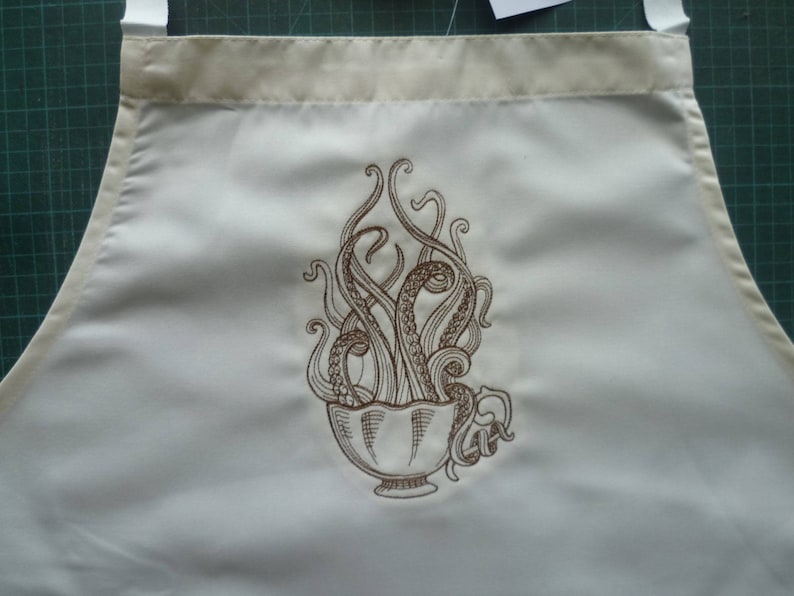 1920/'s horror Cthulhu Apron Tentacles in a cup Octopus Apron Kraken Apron teacup apron Storm in teacup Lovecraftian Apron HP Lovecraft