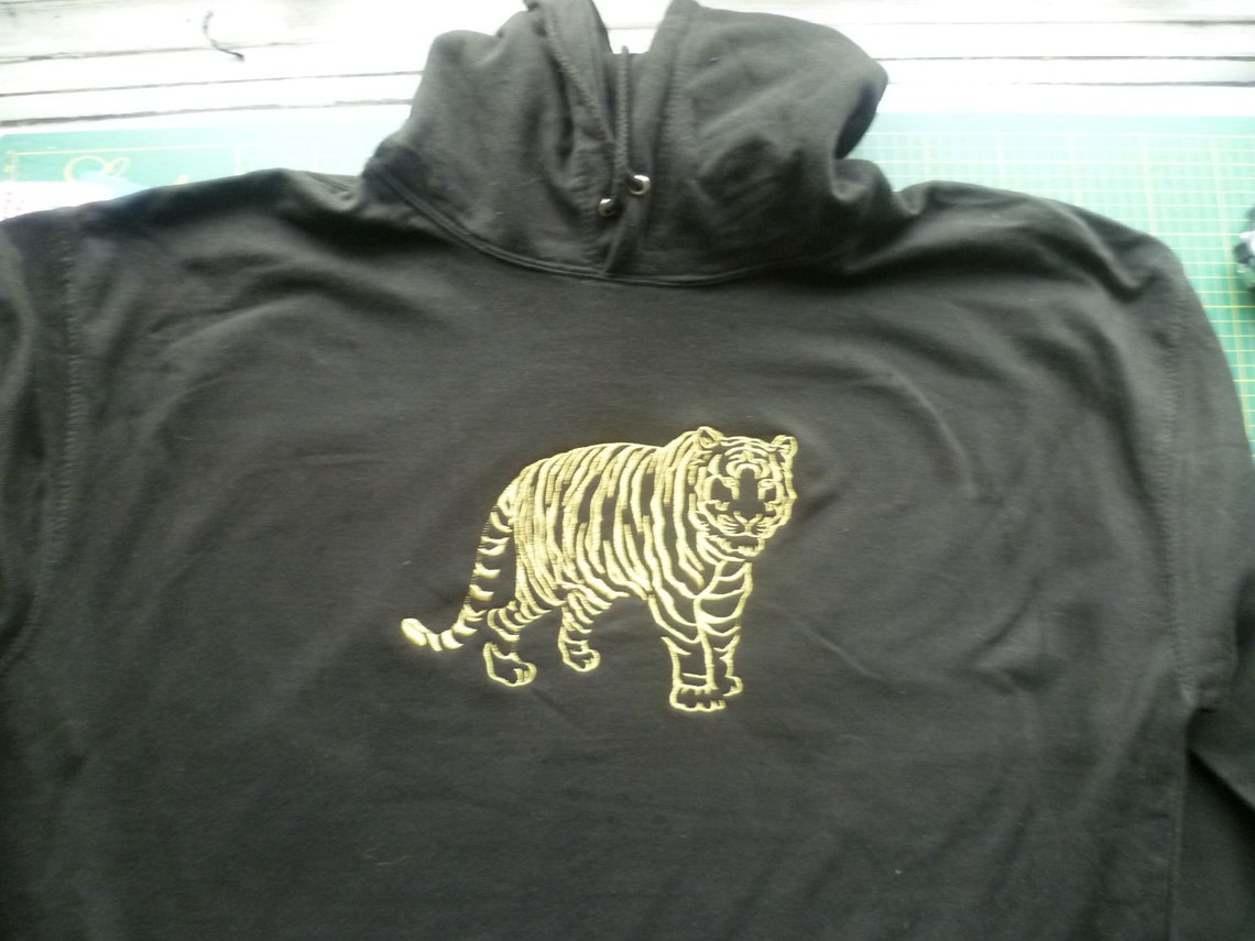 Embroidered tiger hoodie Clearance