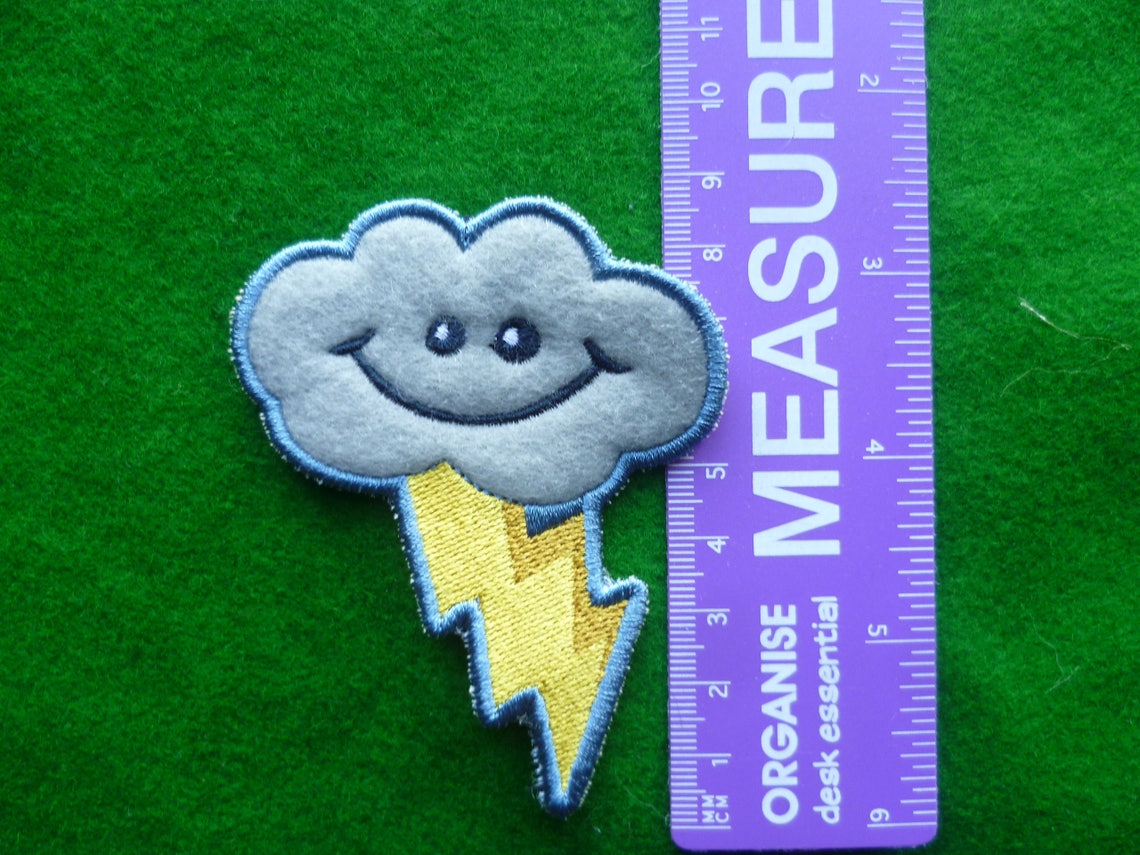 Happy cloud patch cute cloud storm cloud embroidered sew on  etsy Happy cloud patch cute cloud storm cloud embroidered sew on  etsy