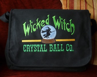 Wicked Witch Bag, Crystal Ball Bag, Witch Bag, Bag for a witch, Pagan Bag, Witch Purse, Cotton Canvas Bag, Embroidered Bag, Halloween Bag