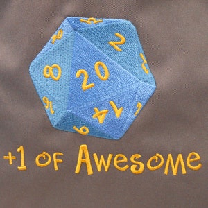 D20 Gamer Roll-Top Rucksack, dungeons and dragons Backpack image 2