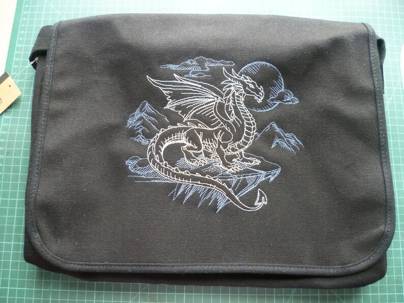 Rocky Dragon Bag Canvas Messenger Messenger Bag Glow in the Etsy