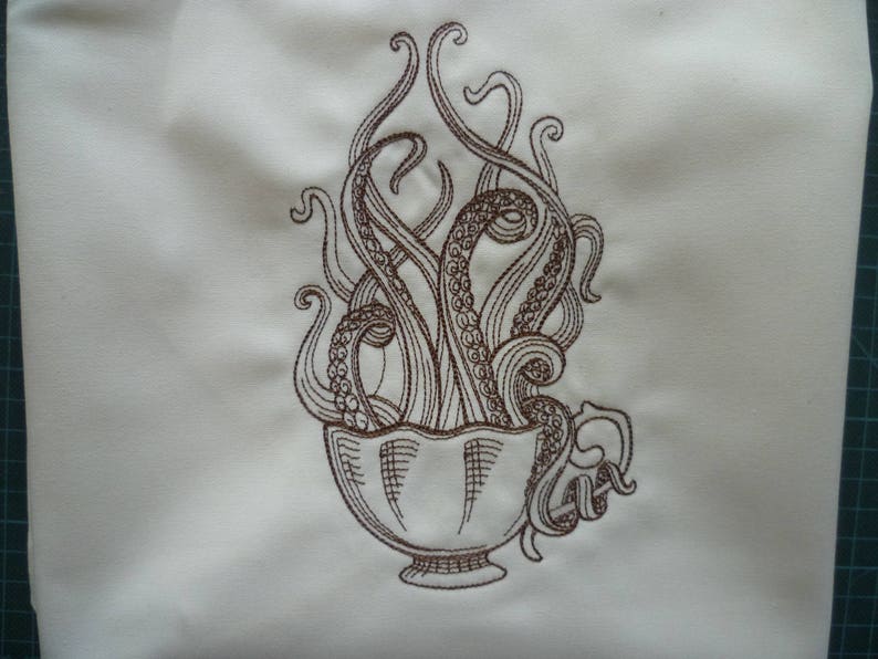 1920/'s horror Cthulhu Apron Tentacles in a cup Octopus Apron Kraken Apron teacup apron Storm in teacup Lovecraftian Apron HP Lovecraft