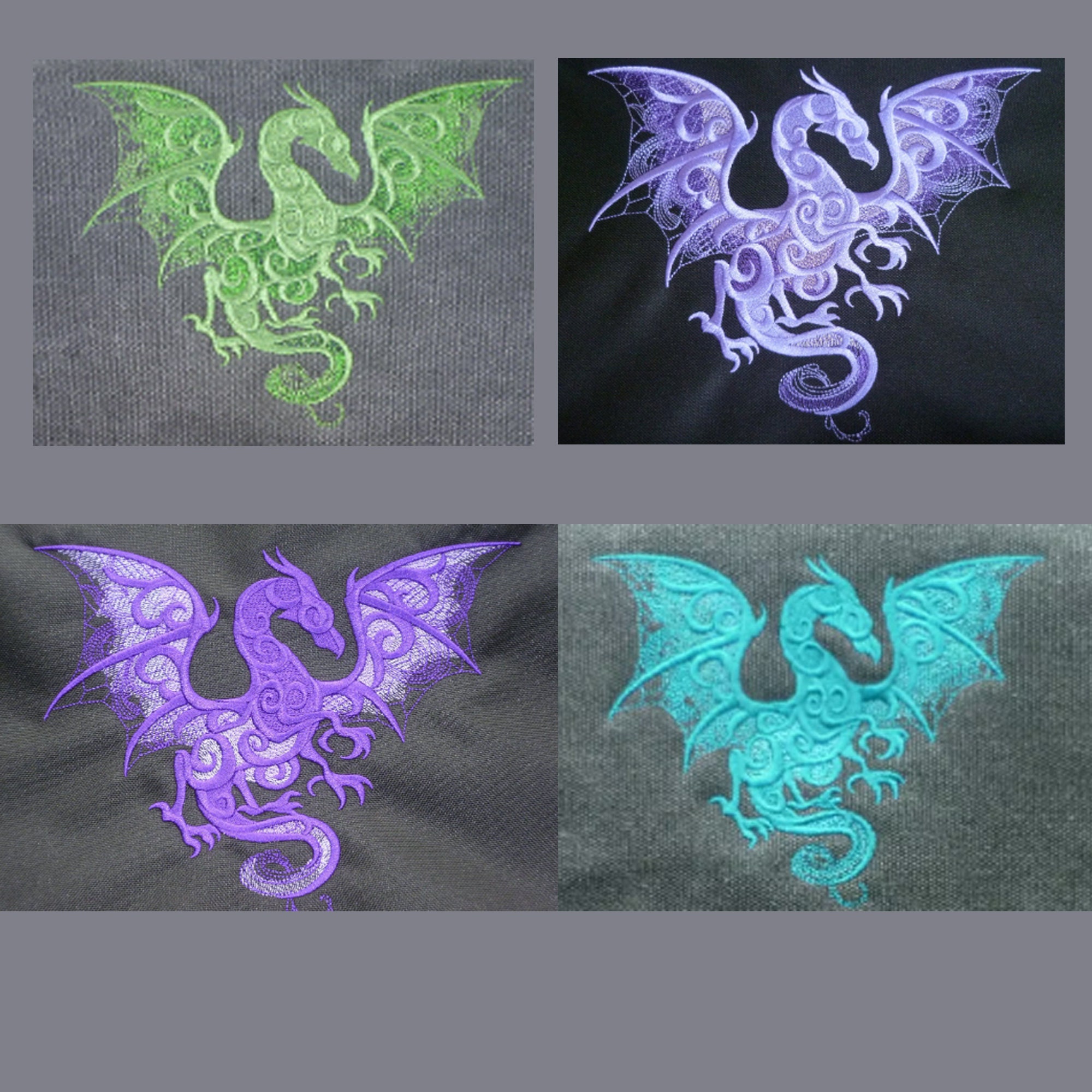 Smoky Dragon Rolltop Rucksack Backpack Embroidered Dragon Etsy UK