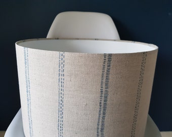 Handmade Denim Blue Stripe Lampshade: Modern Country Style