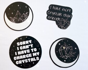 Witchy Crystal Stickers - Waterproof Vinyl Decals