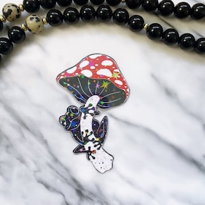 Sticker grenouille champignon - stickers imperméables - stickers lunaires - sticker sorcellerie - sticker grenouille - stickers célestes - jolies grenouilles