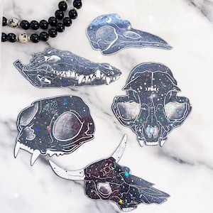 Pegatinas de calaveras - pegatinas - pegatinas lunares - pegatinas de brujas - pegatinas de animales - pegatinas de botellas de agua - pegatinas celestiales - calaveras de animales