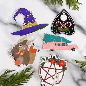 Adesivi Hexmas - adesivi - adesivi impermeabili - adesivi Krampus - adesivi stregoneschi - adesivi per carro funebre - adesivi - adesivi Yule