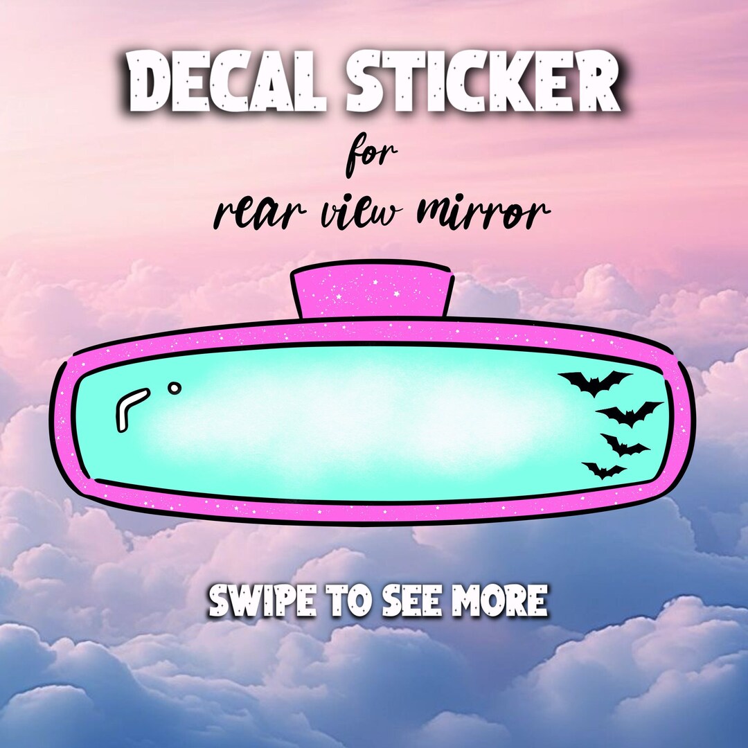 Free Rear View Mirror Decals Mini Bat Decal Sticker - Rear View Mirror Decal - Vinyl Decal Sticker ...