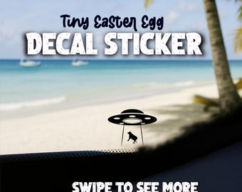 Stickers autocollants mini ovni - sticker voiture oeuf de pâques - sticker sticker extraterrestre minuscule - sticker fenêtre - accessoire décoratif de voiture