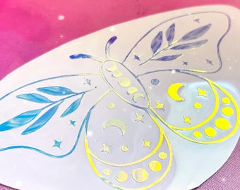 Lunar Moth decal sticker - moth decal - vinyl decal sticker - car decal sticker - window decal - moth car sticker - vinyl sticker